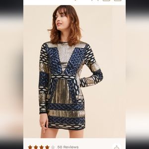 Size Small Endless Rose Geometric Sequin Dress